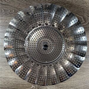 Pampered Chef Vegetable Steamer Stainless Steel Collapsible Kitchenware VTG